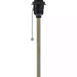 Gray Sirocco Table Lamp with Rattan Shade