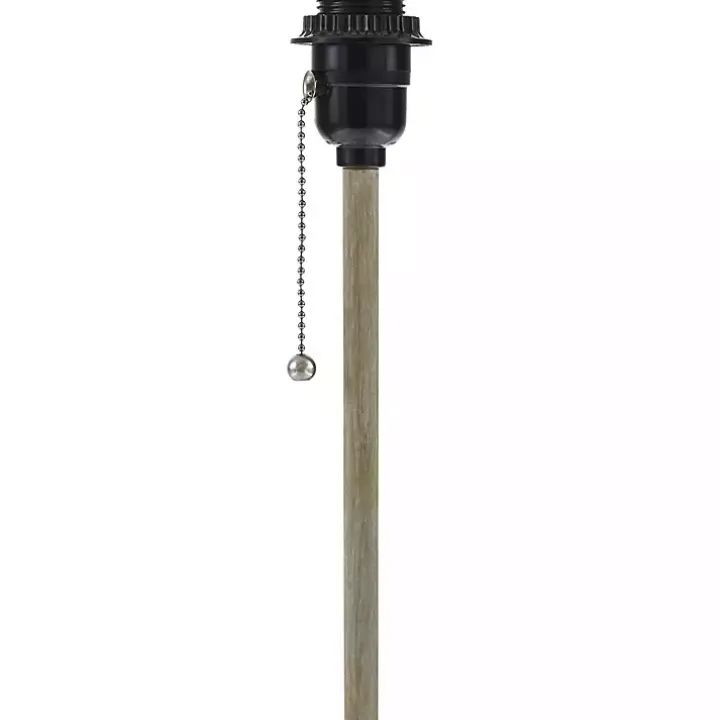 Gray Sirocco Table Lamp with Rattan Shade