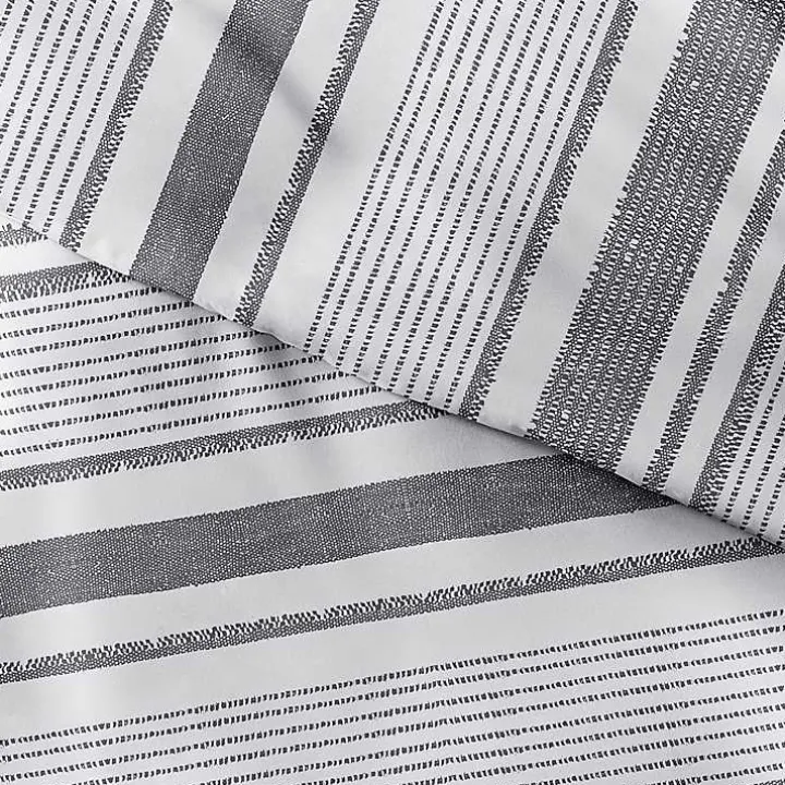 Gray Soft Striped 3-Pc. Twin Duvet Cover Set