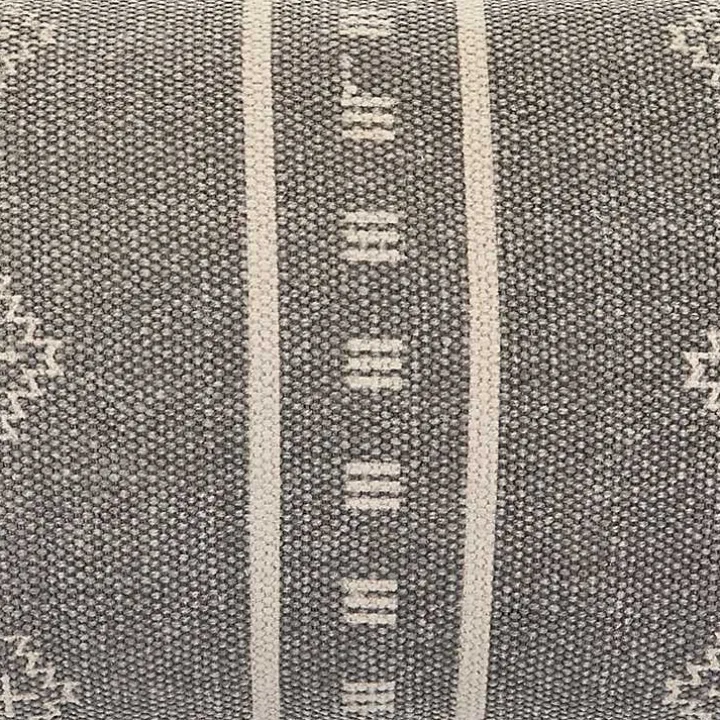 Gray Southwestern Geo Lumbar Pillow