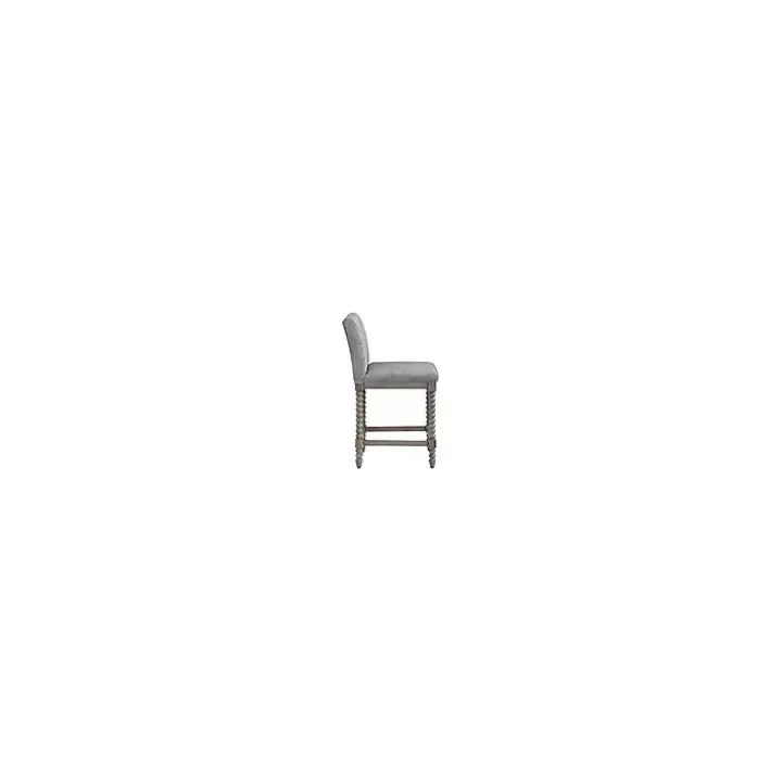 Gray Spindle Legs Counter Stool