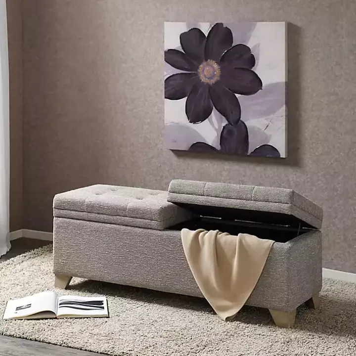 Gray Split Seat Jackson Storage Bench