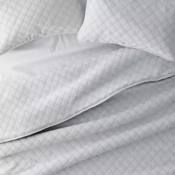 Gray Stitched Diamond 3-pc. Queen Quilt Set