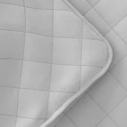 Gray Stitched Diamond 3-pc. Queen Quilt Set
