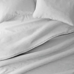 Gray Stitched Stripes 3-pc. King Quilt Set