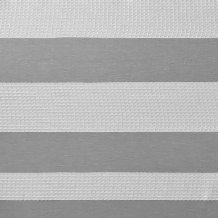 Gray Stripe Waffle Weave Shower Curtain