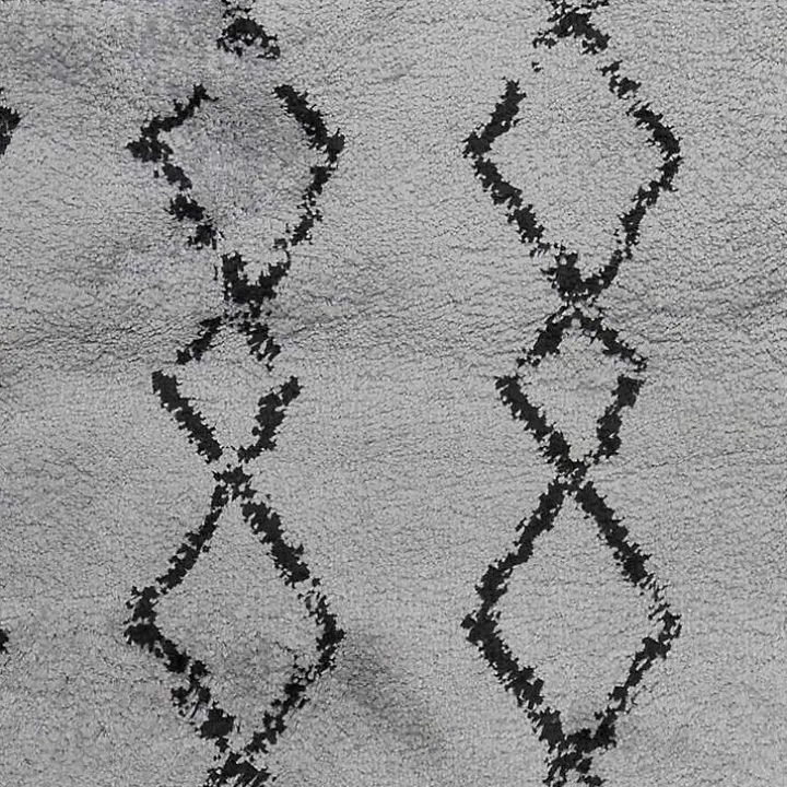 Gray Striped Diamond Runner