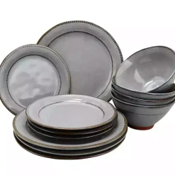 Gray Terracotta 12-pc. Dinnerware Set