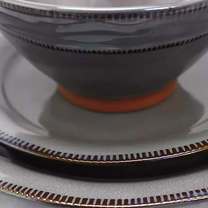 Gray Terracotta 12-pc. Dinnerware Set