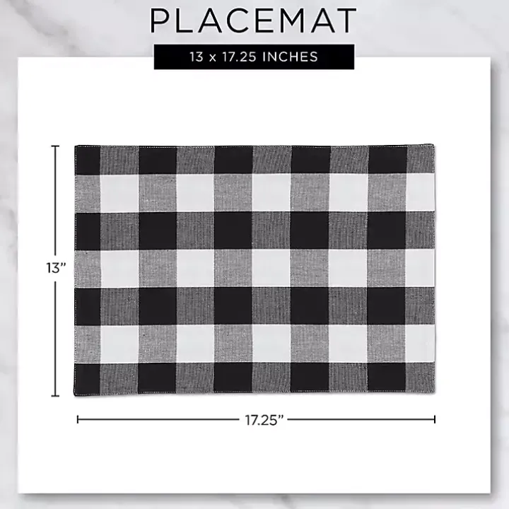 Gray Textured Twill Weave Placemats, Set of 6
