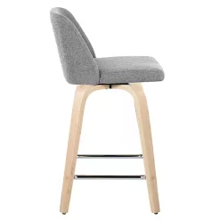 Gray Torino Upholstered Counter Stools, Set of 2