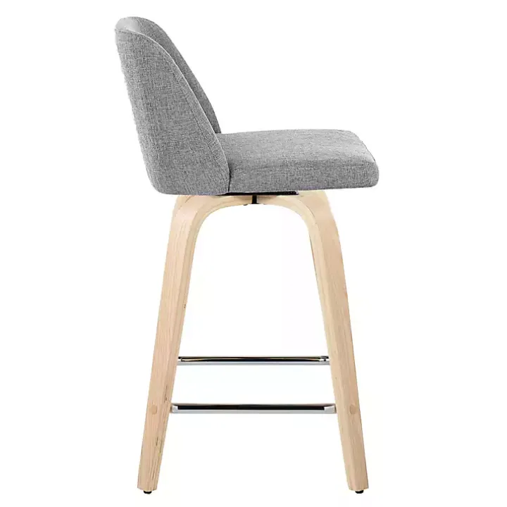 Gray Torino Upholstered Counter Stools, Set of 2