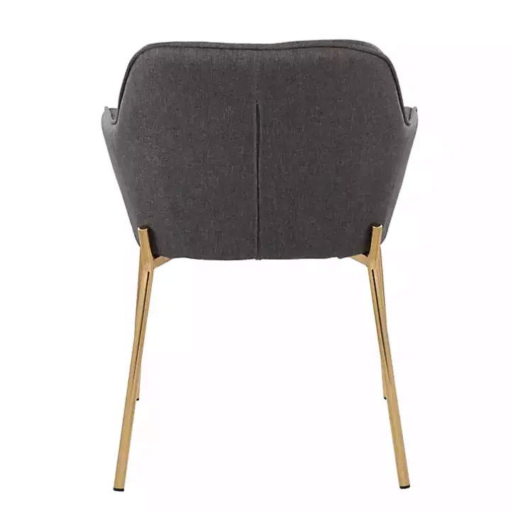 Gray Upholstered Daniella Dining Chairs, Set of 2