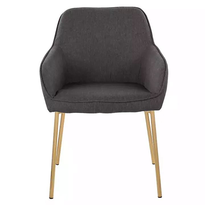 Gray Upholstered Daniella Dining Chairs, Set of 2