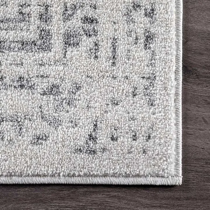 Gray Vintage Distressed Area Rug, 12x18