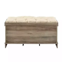 Gray Wash Entryway Bench and Storage Bins