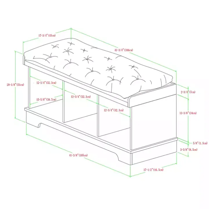 Gray Wash Entryway Bench and Storage Bins
