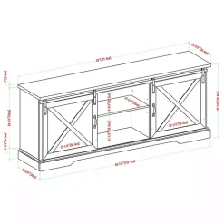 Gray Wash Sliding Barn Door TV Stand