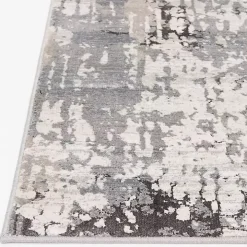 Gray Waters Abstract Area Rug, 5x7