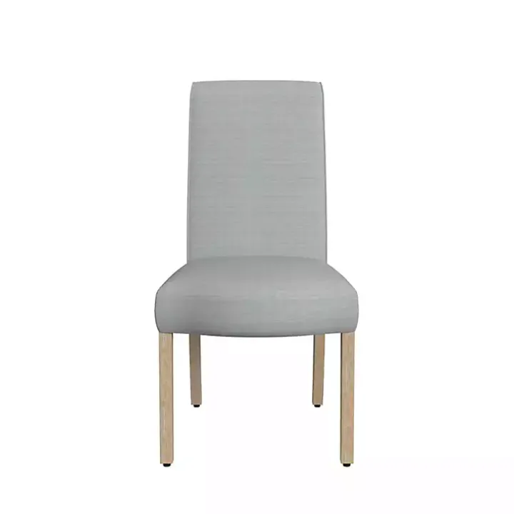 Gray Whitewashed Dining Chairs, Set of 2