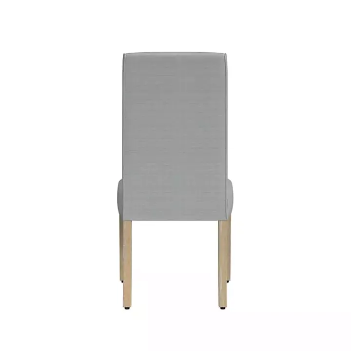 Gray Whitewashed Dining Chairs, Set of 2