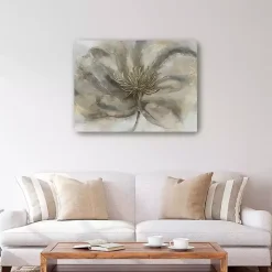 Gray Wildflower Canvas Art Print
