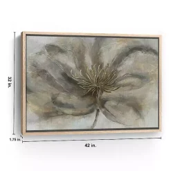 Gray Wildflower Framed Canvas Art Print