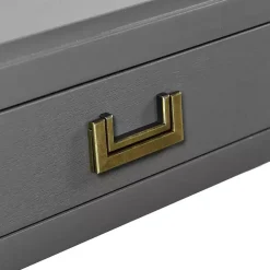 Gray Wood 2-Drawer Layla Console Table