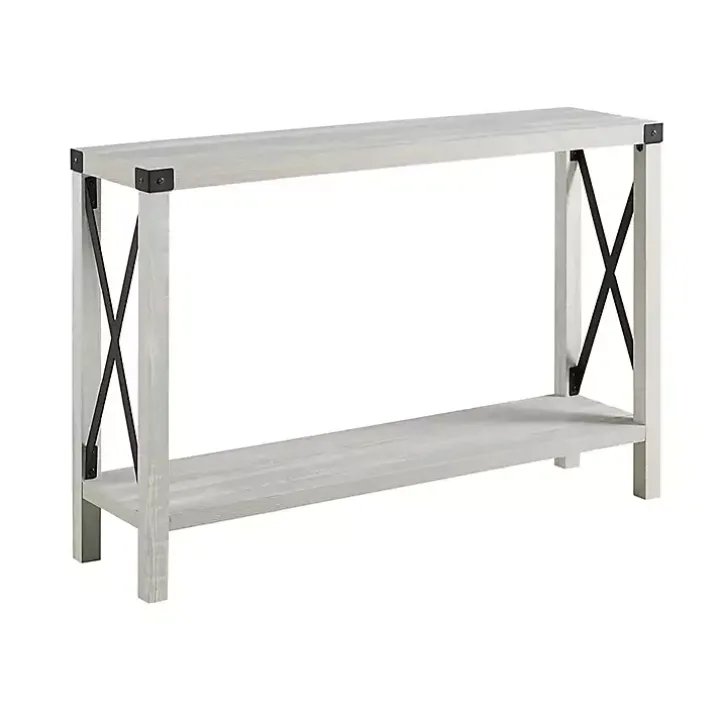 Gray Wood Farmhouse Console Table