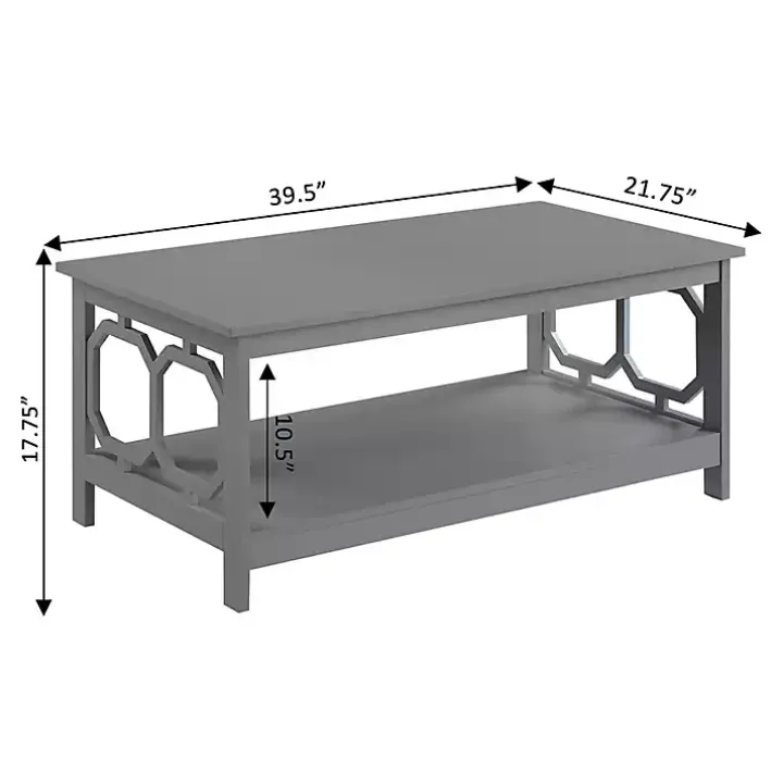 Gray Wood Geometric Sides Coffee Table