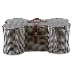 Gray Woven Bone Shaped Basket, 17 in.