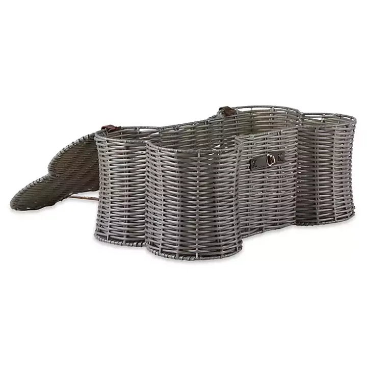 Gray Woven Bone Shaped Basket, 21 in.