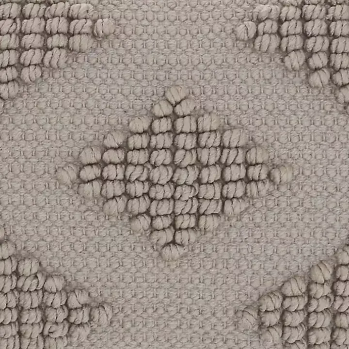 Gray Woven Diamonds Lumbar Pillow