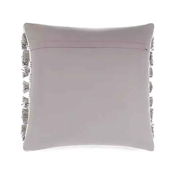 Gray Woven Frill Pillow