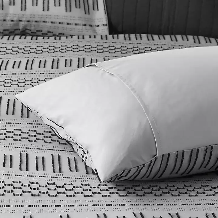 Gray Woven Jacquard California King Comforter Set