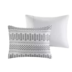 Gray Woven Jacquard California King Comforter Set