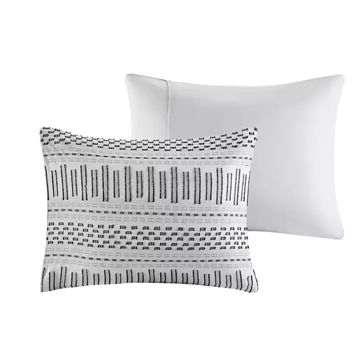 Gray Woven Jacquard California King Comforter Set