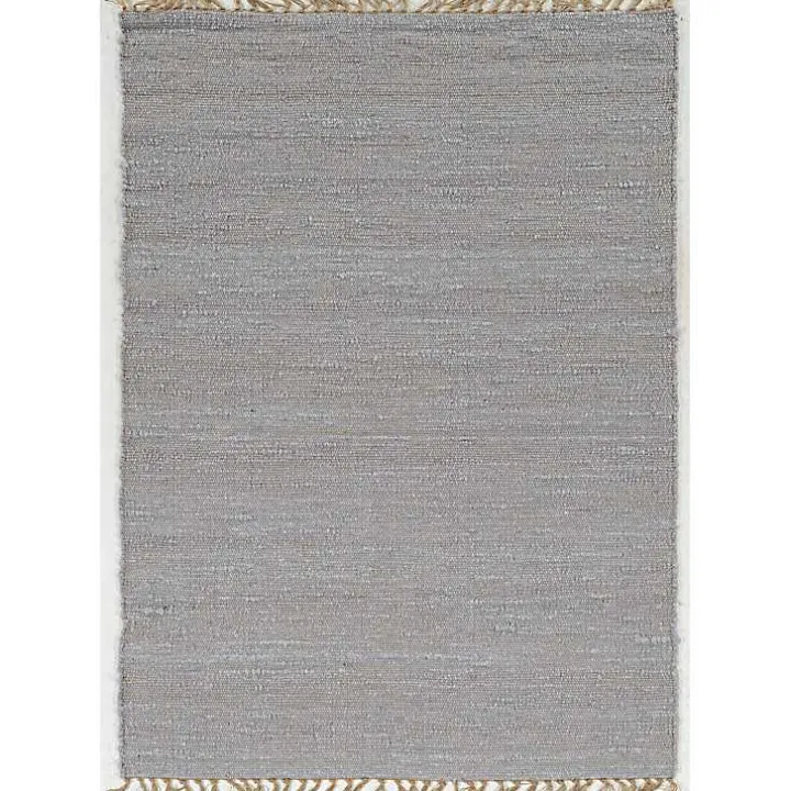 Gray Woven Wool and Jute Area Rug, 7x10