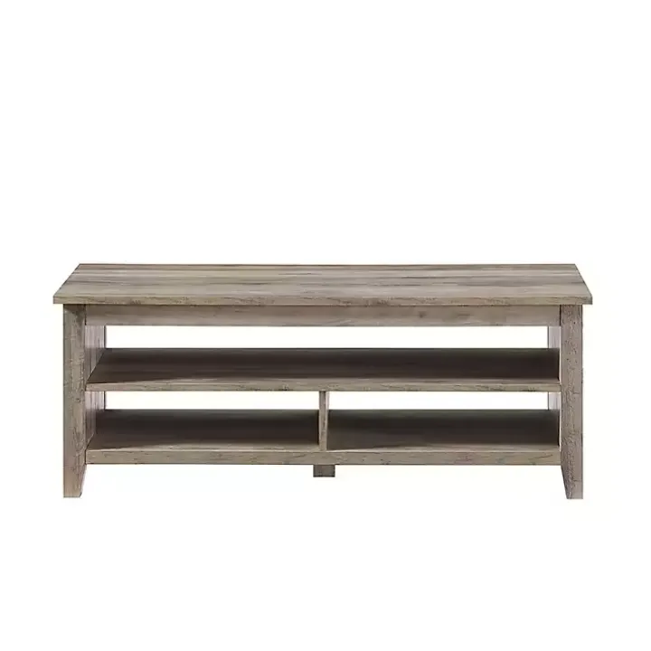 Graywash Grooved Side Panel Coffee Table