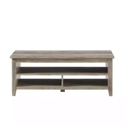 Graywash Grooved Side Panel Coffee Table