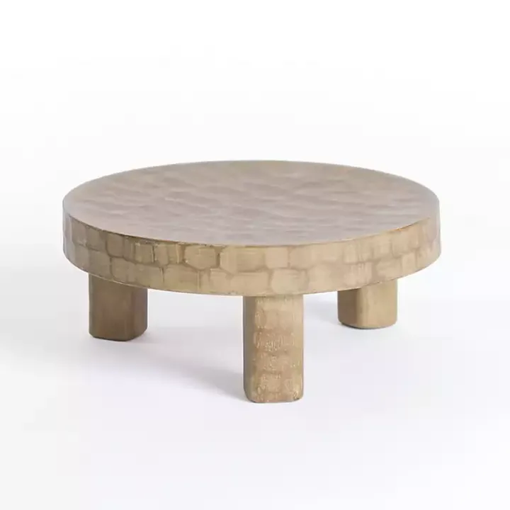 Graywash Mango Wood Round Riser