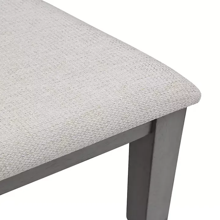 Graywash Wood X-Back Dining Chairs, Set of 2