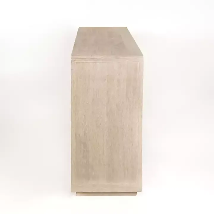 Graywashed Wood Herringbone Sideboard