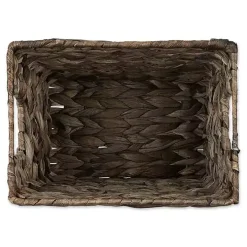 Graywashed Woven Water Hyacinth Baskets, Set of 3