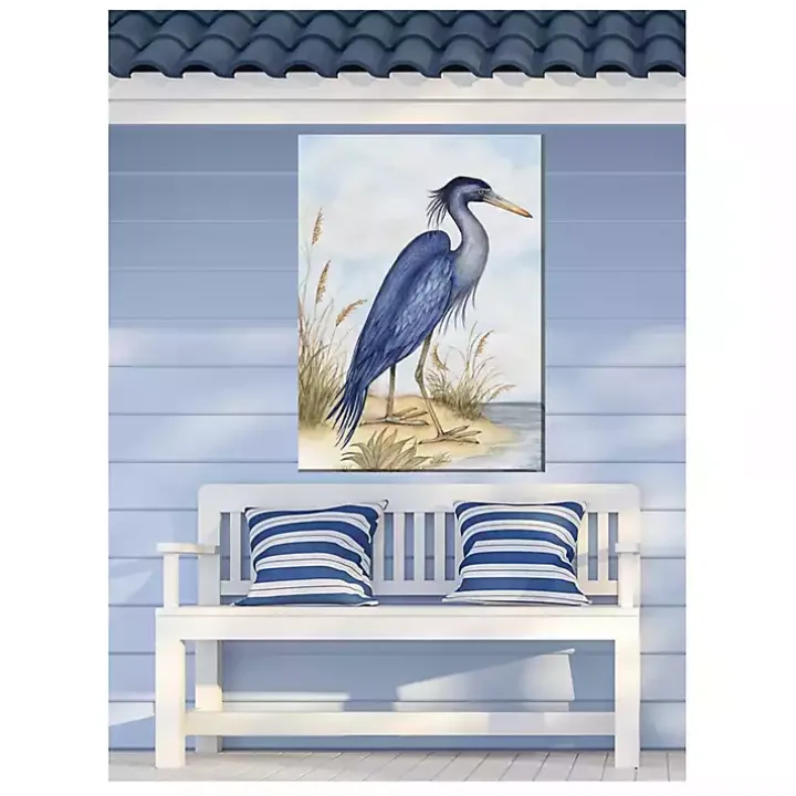 Great Blue Heron Outdoor Canvas Art Print