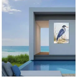 Great Blue Heron Outdoor Canvas Art Print
