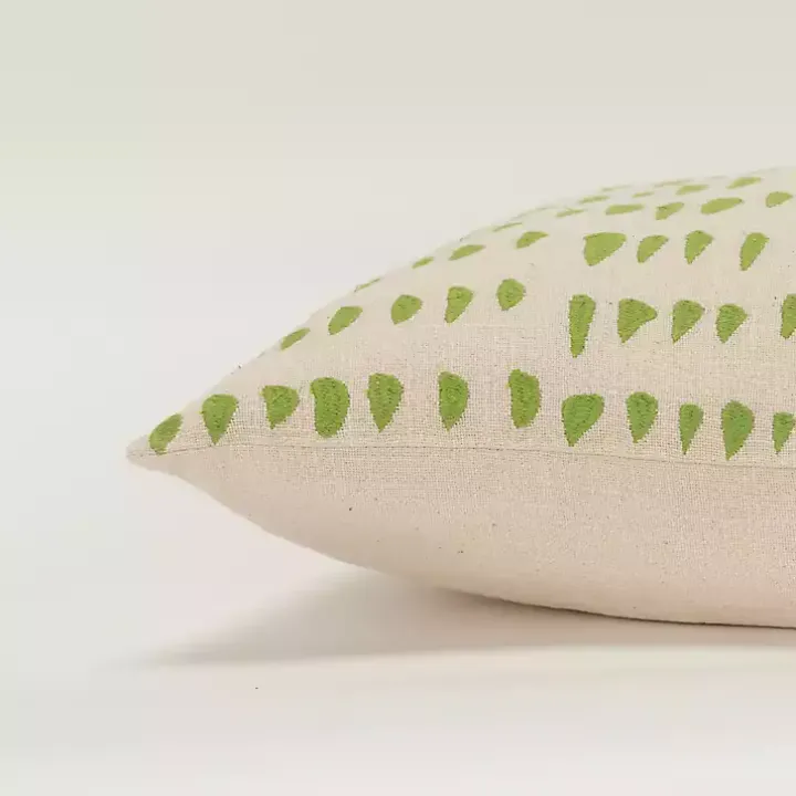 Green and Natural Animal Patterned Lumbar Pillow