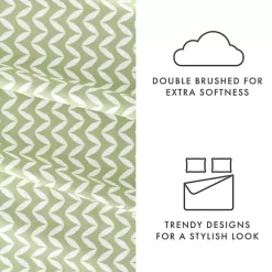 Green and White Chevron 3-pc. Twin Sheet Set