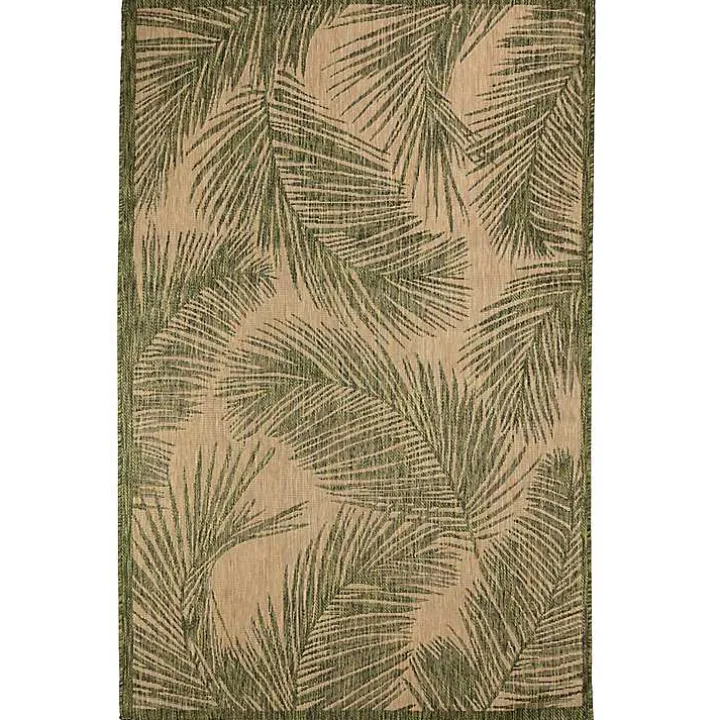 Green Cabo Palm Indoor Outdoor Area Rug, 8x10