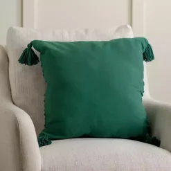 Green Chenille Swiss Dot Pillow, 22 in.